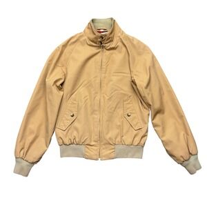 Baracuta G9 Harrington Jacket Men's Size 36 R Beige Tan Plaid Lined‎ Full Zip